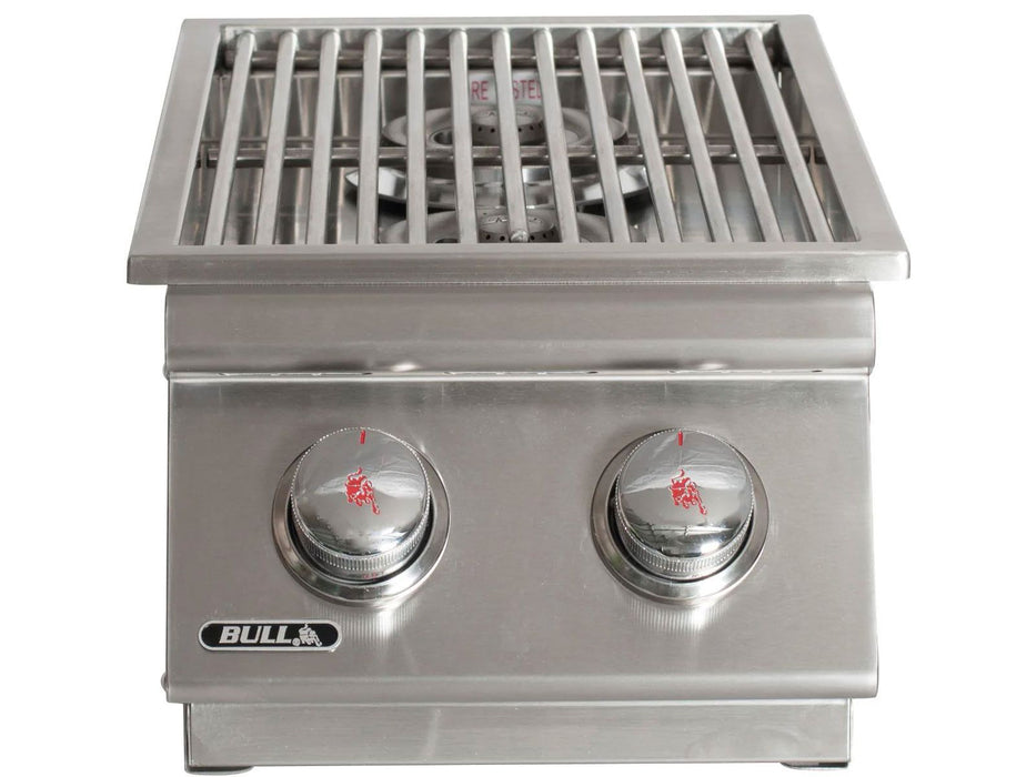 Bull Built-In Gas Double Side Burner with Stainless Steel Lid