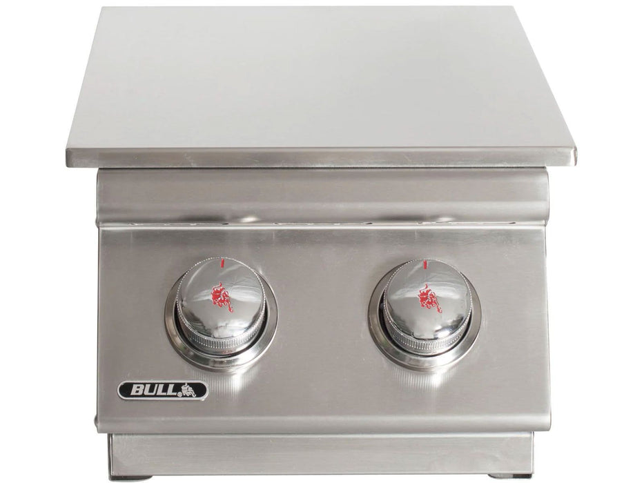 Bull Built-In Gas Double Side Burner with Stainless Steel Lid