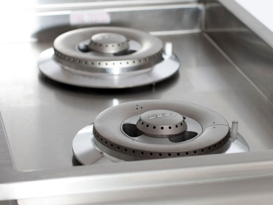 Bull Built-In Gas Double Side Burner with Stainless Steel Lid