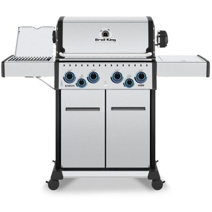 Broil King Baron S 490 PRO IR 4 Burner Propane Grill w/ Infrared Side Burner & Rotisserie Kit - 677344