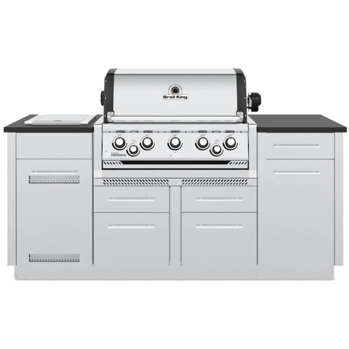 Broil King Imperial S 590i 5-Burner Natural Gas Grill Center With Rotisserie, & Side Burner - Stainless Steel - 896847