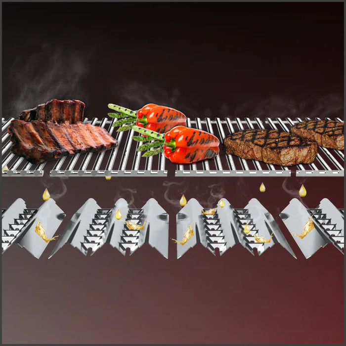 Broil King Crown 57 Inch Freestanding Grill with 660 sq. in. Cooking Surface, 4 Stainless Steel Dual Tube™ Burner, Control Knobs, Electronic Ignition, and Side Shelves: Liquid Propane