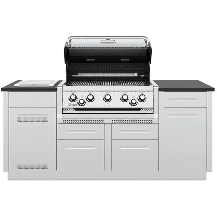 Broil King Imperial S 590i 5-Burner Natural Gas Grill Center With Rotisserie, & Side Burner - Stainless Steel - 896847