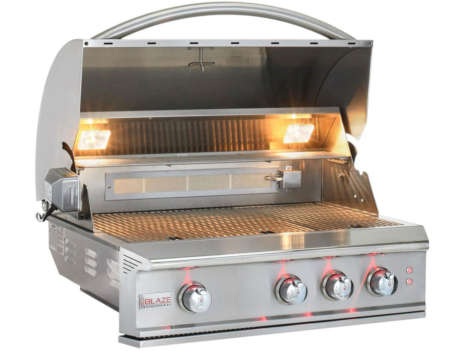 Blaze Professional LUX 34-Inch 3-Burner Built-In Gas Grill With Rear Infrared Burner