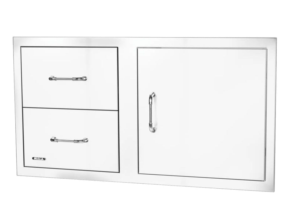 Bull 38-Stainless Steel Reversible Access Door & Double Drawer Combo with Reveal