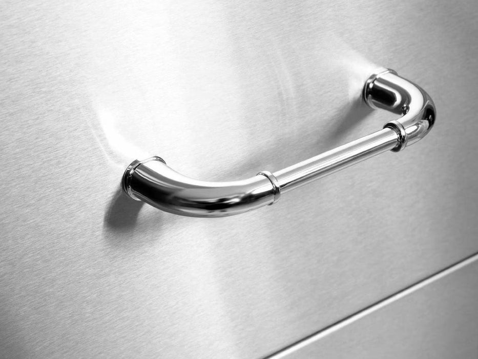 Bull 15-Inch Stainless Steel Double Access Drawer with Reveal