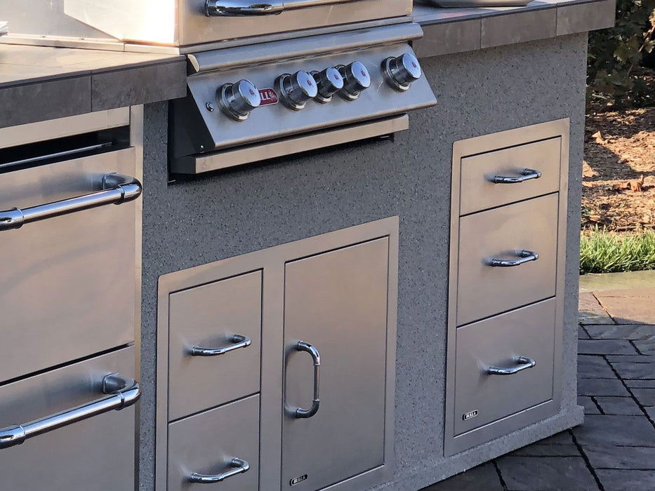 Bull 21-Inch Stainless Steel Triple Access Drawer with Reveal