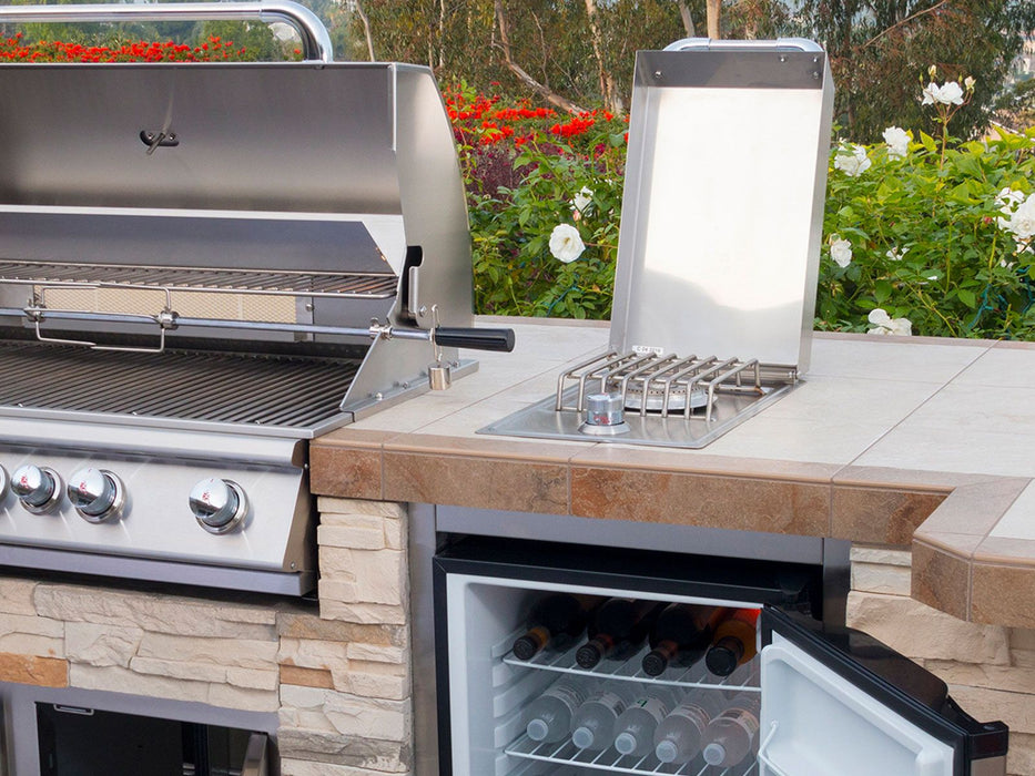 Bull Drop-In Gas Single Side Burner with Stainless Steel Lid