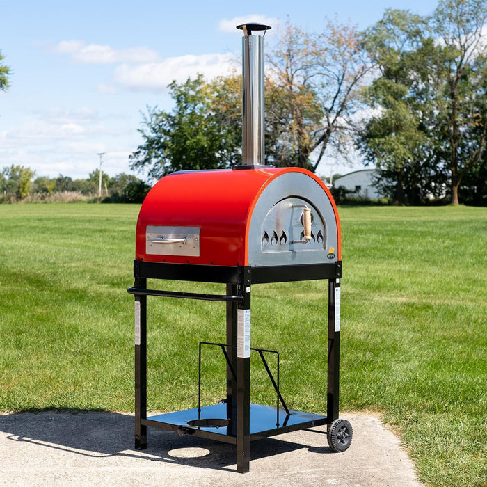 WPPO Traditional 25" Dual Fueled Pizza Oven With Gas Attachment- Wood and Gas Powered