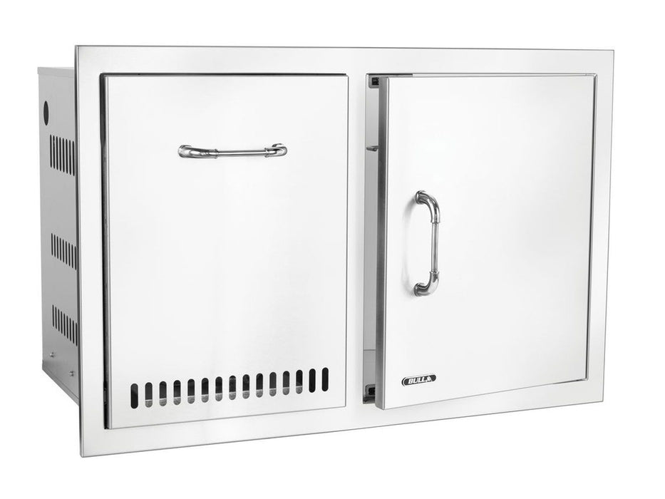 Bull 32-Stainless Steel Access Door & Propane Drawer Combo with Reveal