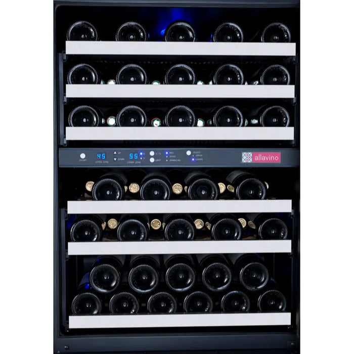 Allavino FlexCount II Tru-Vino 4-Zone Wine Refrigerator, 47-Inch, Stainless Steel, 112-Bottle Capacity
