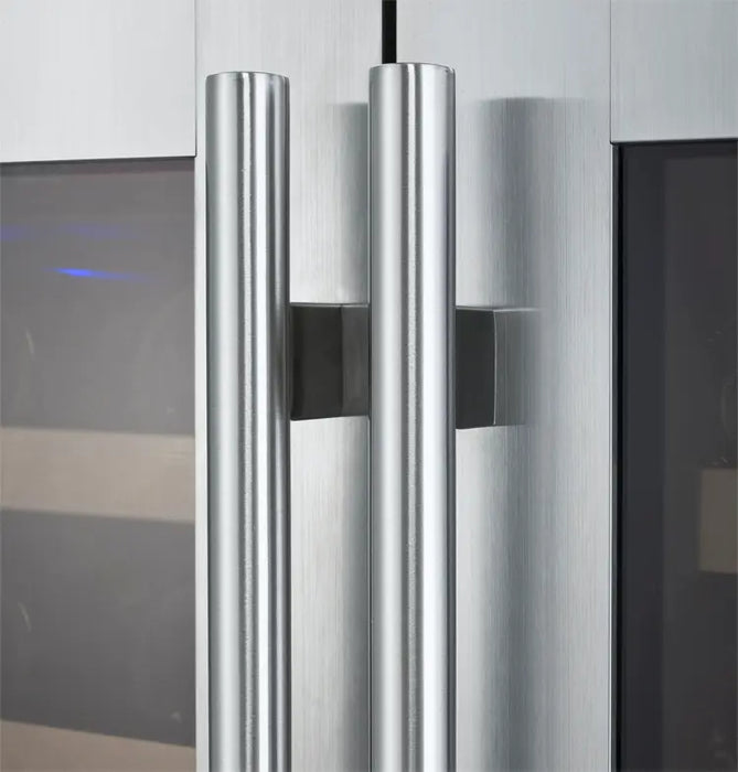 Allavino 47" Wide FlexCount II Tru-Vino 112 Bottle Four Zone Stainless Steel Side-by-Side Wine Refrigerator