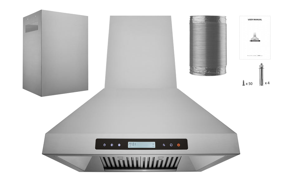 Hauslane | Island Canopy Range Hood in Stainless Steel (IS-500SS)