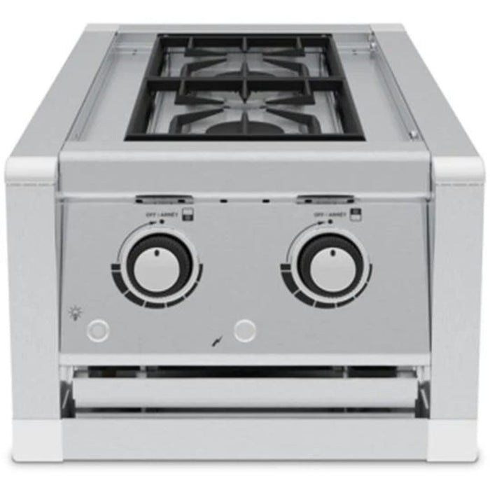 Broil King Imperial 18 Inch Built-In Double Side Burner with 26,000 BTUs, Control Knob, Heavy-Duty Cast Iron Trivet, and Electronic Ignition System: Natural Gas