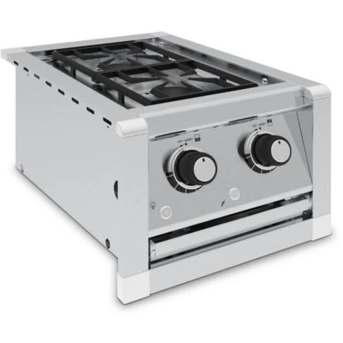 Broil King Imperial 18 Inch Built-In Double Side Burner with 26,000 BTUs, Control Knob, Heavy-Duty Cast Iron Trivet, and Electronic Ignition System: Liquid Propane