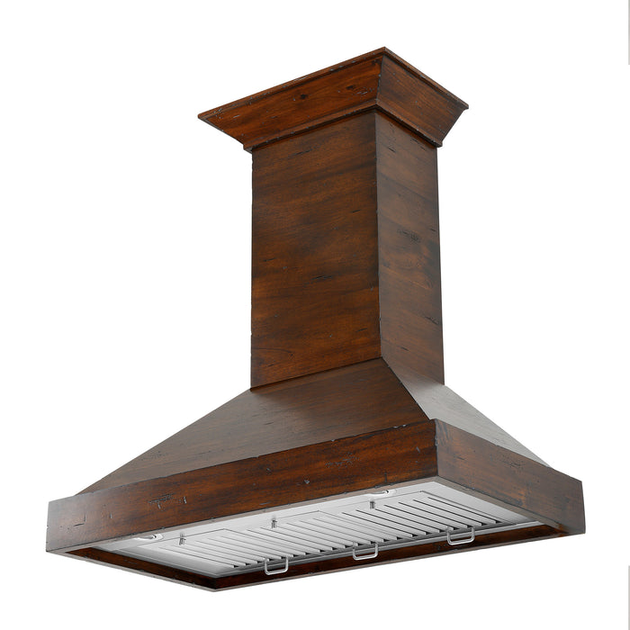 ZLINE 48" Ducted Wooden Wall Mount Range Hood in Walnut with Remote Motor (KBRR-RS-48-400)