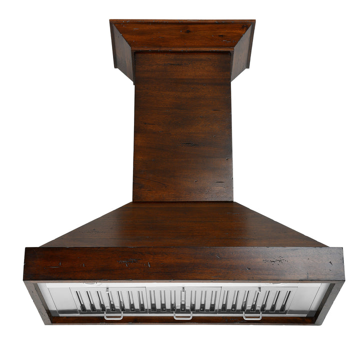 ZLINE 48" Ducted Wooden Wall Mount Range Hood in Walnut with Remote Motor (KBRR-RS-48-400)