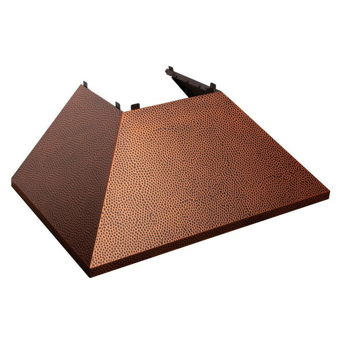 ZLINE Ducted Fingerprint Resistant Stainless Steel Range Hood with Hand-Hammered Copper Shell (8654HH)