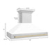 ZLINE Autograph Edition 48 in. Stainless Steel Range Hood with White Matte Shell and Accent Handle (8654STZ-WM48)