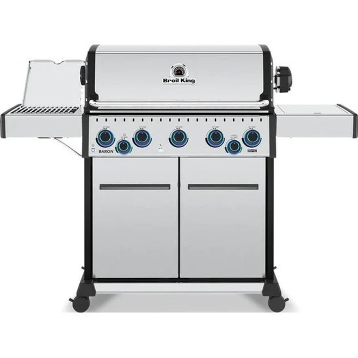 Broil King Baron S 590 PRO IR 5 Burner Propane Grill w/ Infrared Side Burner & Rotisserie Kit - 678344