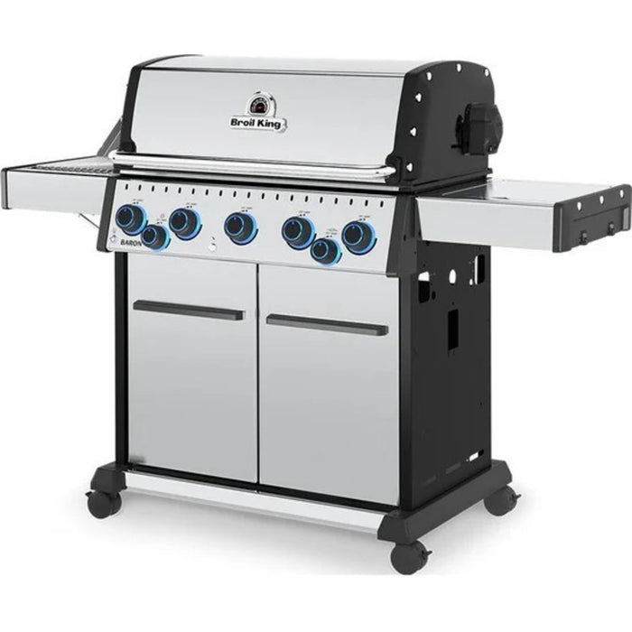 Broil King Baron S 590 PRO IR 5 Burner Propane Grill w/ Infrared Side Burner & Rotisserie Kit - 678344