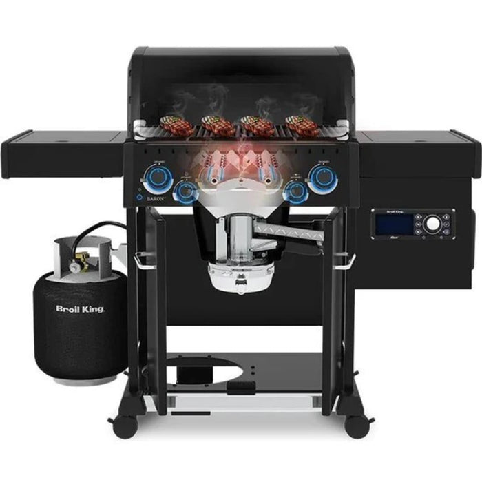 Broil King Baron 420 Pro Shadow 4 Burner Natural Gas Grill - Black - 674117