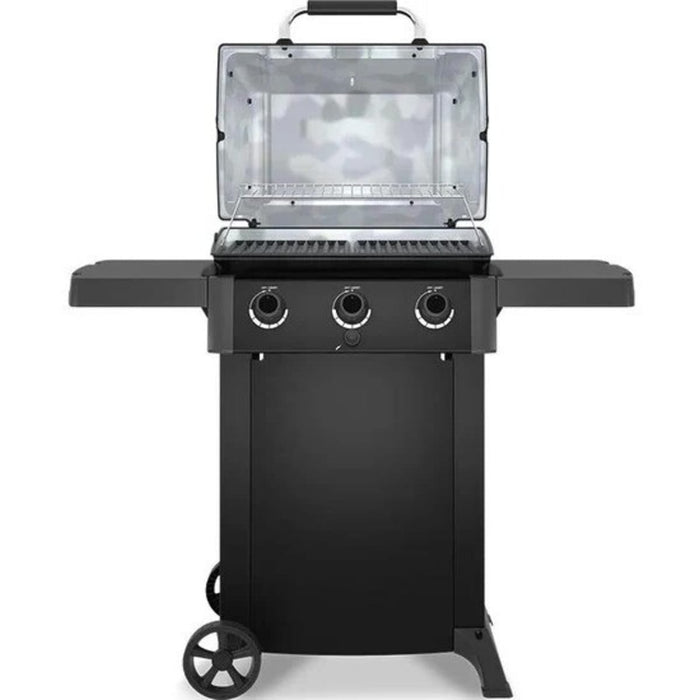 Broil King Gem 31 Inch Freestanding Grill with 435 sq. in. Cooking Surface, Stainless Steel Burners, Control Knobs, Electronic Ignition, Side Shelves and Flav R Wave Cooking System