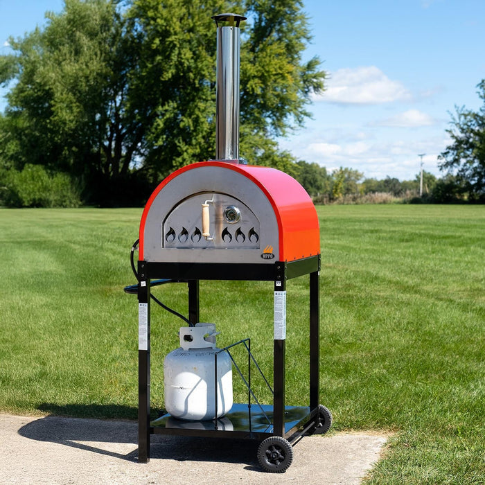WPPO Traditional 25" Dual Fueled Pizza Oven With Gas Attachment- Wood and Gas Powered