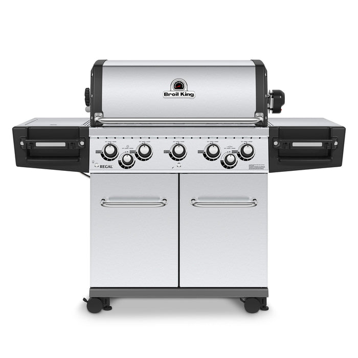 Broil King Regal S 590 PRO IR 5-Burner Propane Gas Grill With Rotisserie & Infrared Side Burner - Stainless Steel - 958944