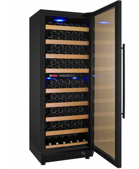 Allavino 24" Wide Vite II Tru-Vino 99 Bottle Dual Zone Black Right Hinge Wine Refrigerator