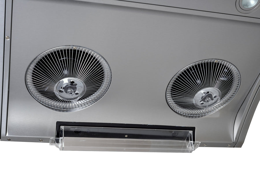 Hauslane | 30 Inch Under Cabinet Self-Clean Touch Control Range Hood with Grease Catchers in Stainless Steel (UC-C400SS-30)