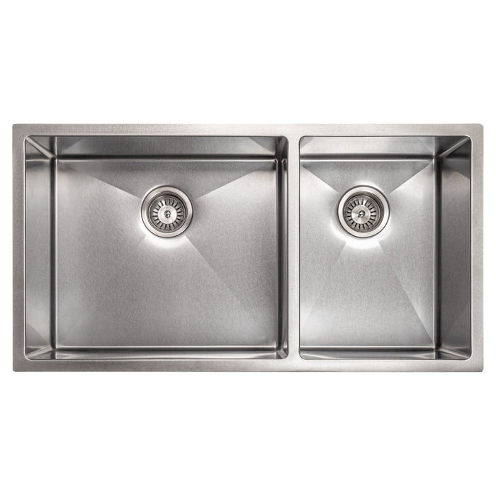 ZLINE 36 in. Chamonix Undermount Double Bowl Kitchen Sink with Bottom Grid (SR60D-36)