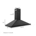 ZLINE 48 in. Recirculating Wall Mount Range Hood with Charcoal Filters in Black Stainless Steel (BSKBN-CF-48)