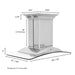 ZLINE Island Mount Range Hood in Stainless Steel and Glass with Built-in CrownSound Bluetooth Speakers (GL9iCRN-BT)