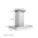 ZLINE Wall Mount Range Hood In Stainless Steel With Built-In ZLINE CrownSound Bluetooth Speakers (KECRN-BT)