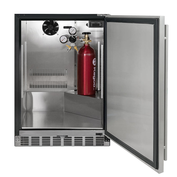 Kegco 24" Triple Tap Built-In Commercial Kegerator – Stainless Steel