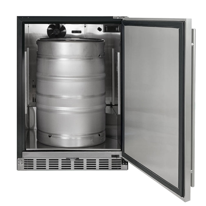 Kegco 24" Triple Tap Built-In Commercial Kegerator – Stainless Steel