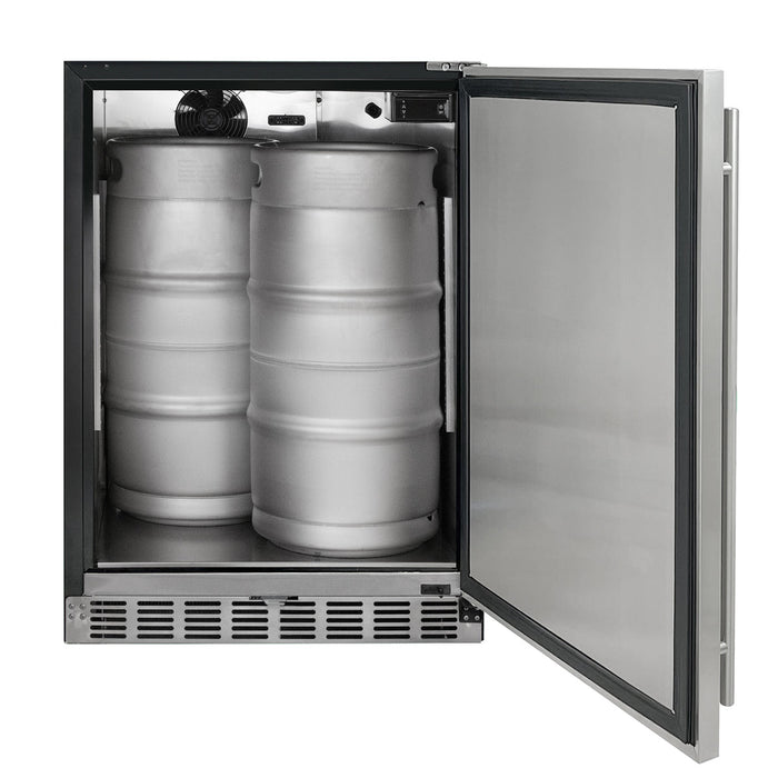 Kegco 24" Triple Tap Built-In Commercial Kegerator – Stainless Steel