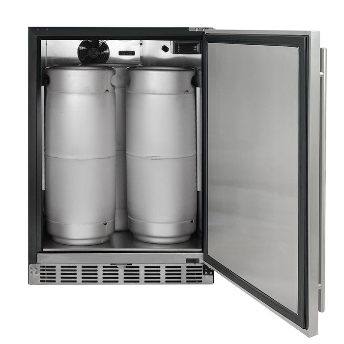 Kegco 24" Triple Tap Built-In Commercial Kegerator – Stainless Steel