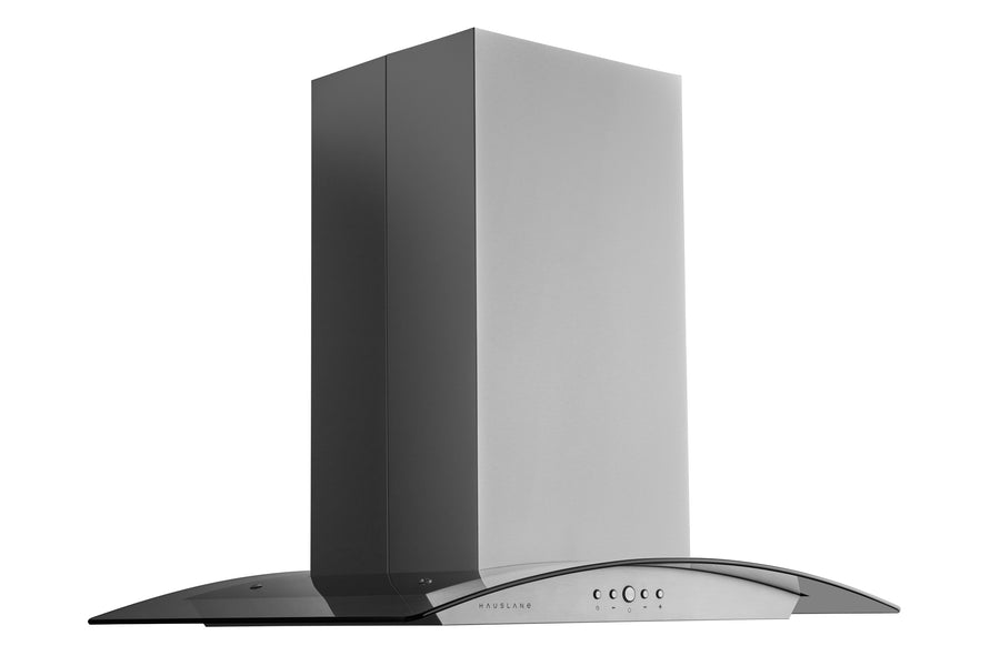 Hauslane | Island Range Hood with Tempered Glass in Stainless Steel (IS-200SS)