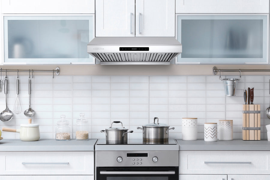 Hauslane | 30 Inch Under Cabinet Range Hood with Stainless Steel Filters in Stainless Steel (UC-PS10SS-30)