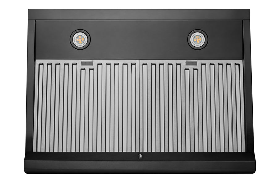 Hauslane | Under Cabinet Versa Vent Range Hood with Stainless Steel Filters in Black Stainless Steel (UC-PS18BSS)