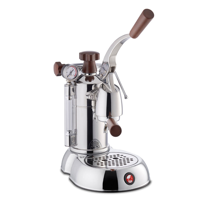 La Pavoni Stradivari 16 Cup Professional - Chrome with Wood #PSW-16