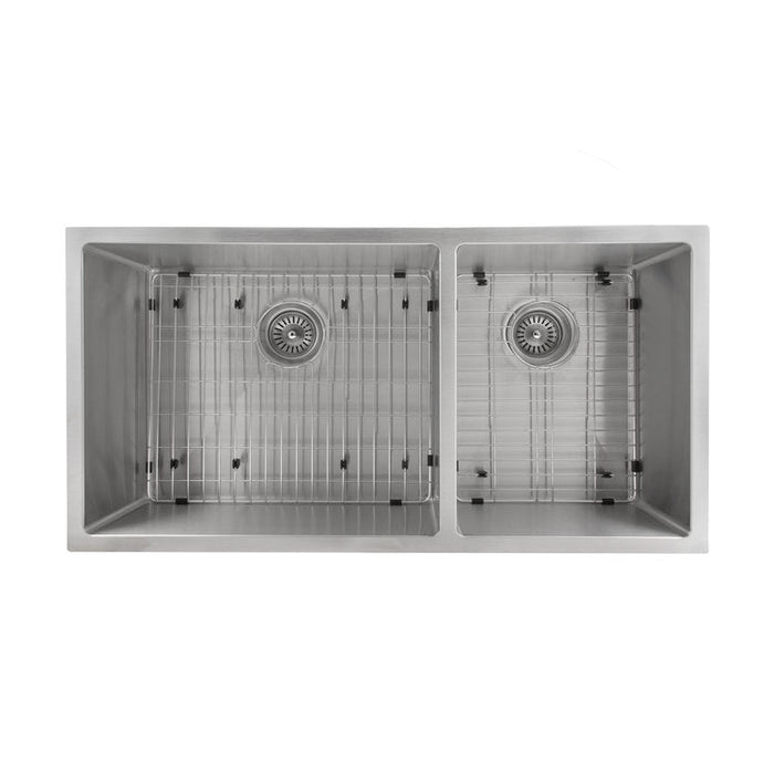 ZLINE 36 in. Chamonix Undermount Double Bowl Kitchen Sink with Bottom Grid (SR60D-36)