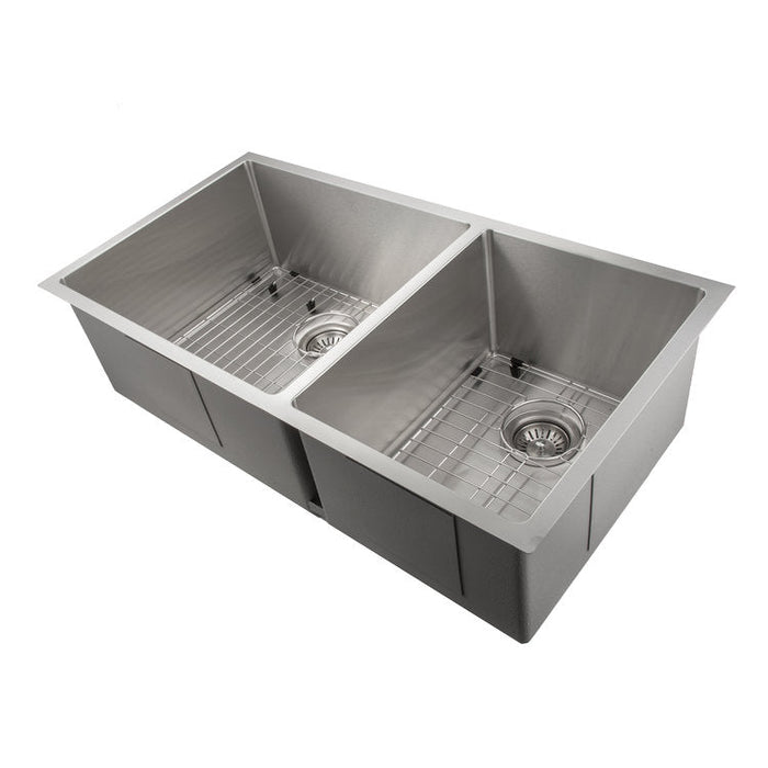 ZLINE 36 in. Chamonix Undermount Double Bowl Kitchen Sink with Bottom Grid (SR60D-36)