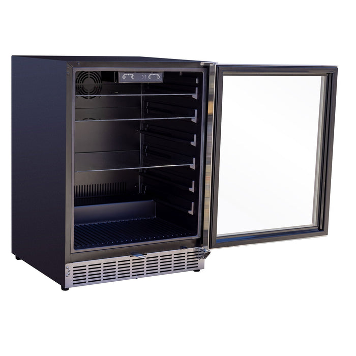 Summerset Grills 24" Outdoor Rated Refrigerator w/ Glass Door (RFR-24G)