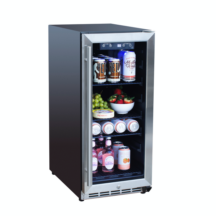 Summerset Grills 15" 3.2C Outdoor Rated Fridge with Glass Door (RFR-15G)