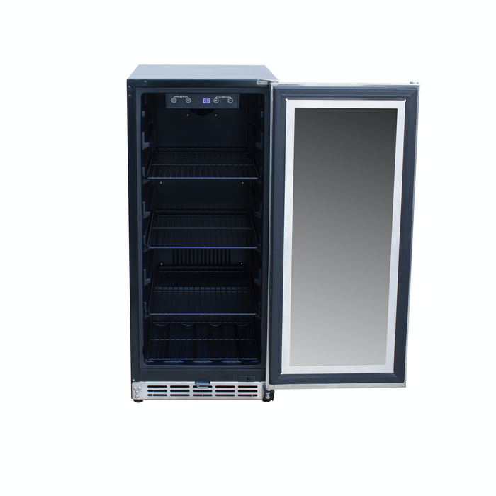 Summerset Grills 15" 3.2C Outdoor Rated Fridge with Glass Door (RFR-15G)