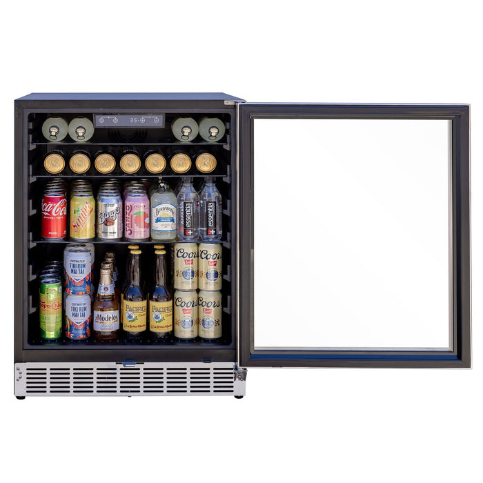 Summerset Grills 24" Outdoor Rated Refrigerator w/ Glass Door (RFR-24G)