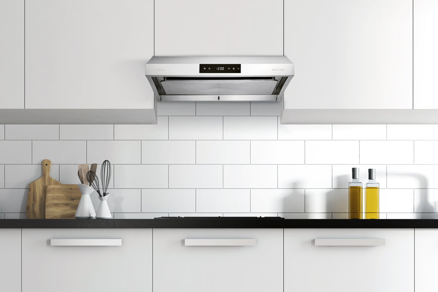 Hauslane | 30 Inch Under Cabinet Self-Clean Touch Control Range Hood in Stainless Steel (UC-PS38SS-30)